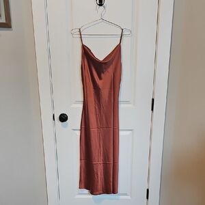 Beginning Boutique Terracotta Midi Dress